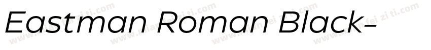 Eastman Roman Black字体转换